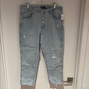 NWT GAP distressed button fly Jeans